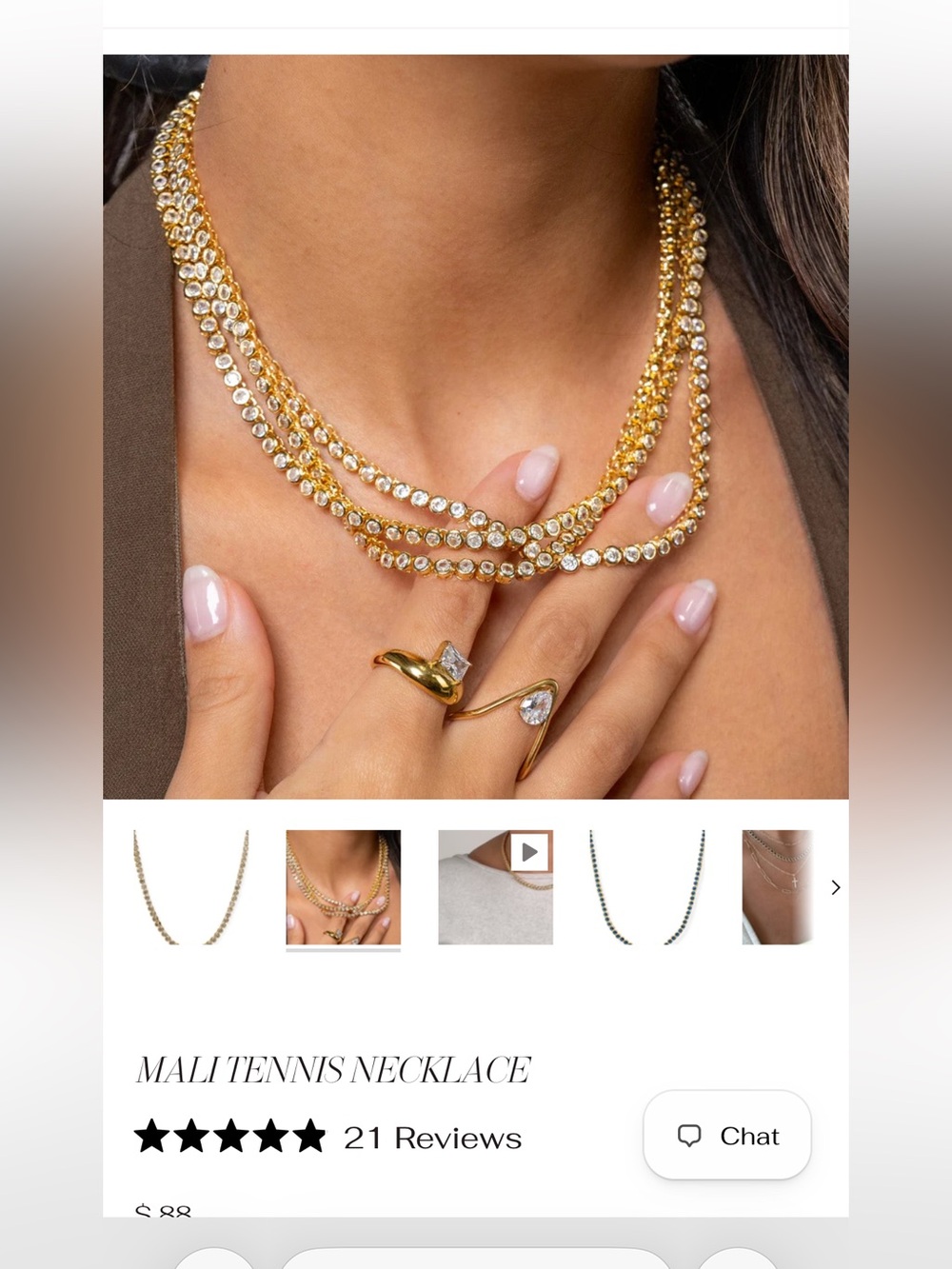 Bracha Mali tennis necklace